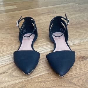 Call It Spring New Black Flats with gold detail - Size 10